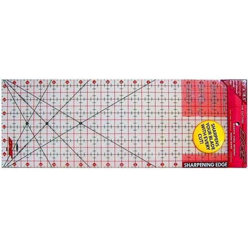 Sullivans Cutting Edge FROSTED Rulers, Non-Skid & Sharpens Your Blade, 6.5 x 18.5