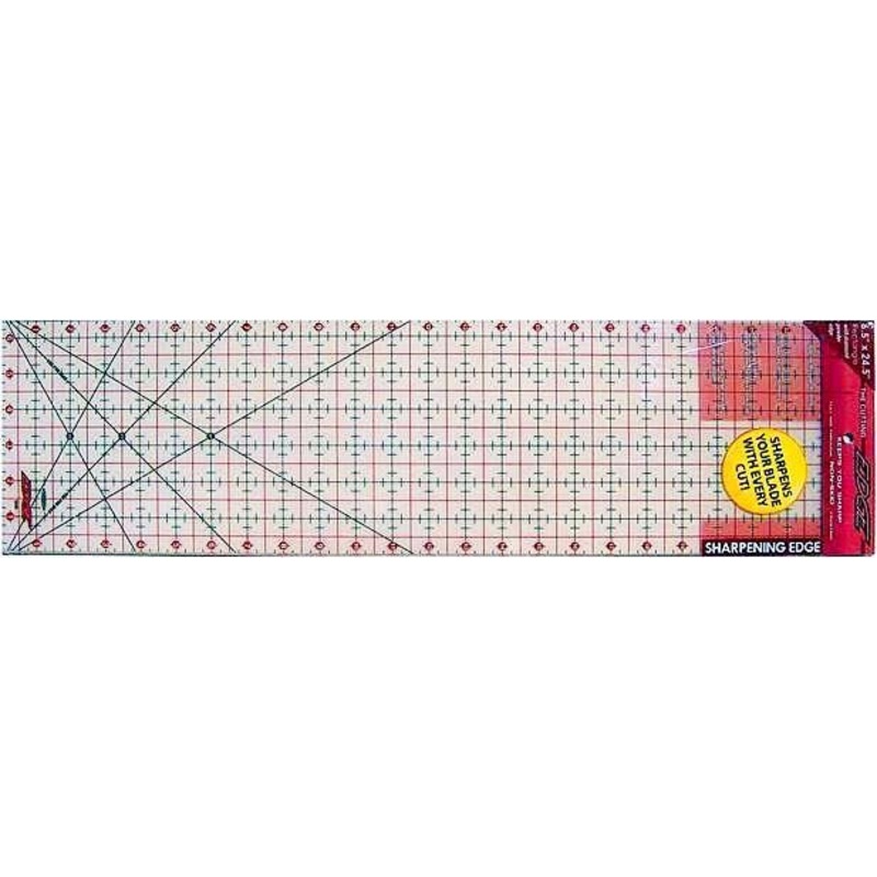 Sullivans Cutting Edge FROSTED Rulers, Non-Skid & Sharpens Your Blade, 6.5 x 24.5