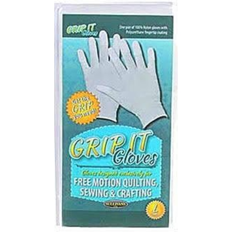 Sullivans Grip It Gloves for Free Motion Quilting, Sewing & Crafting, Size Large