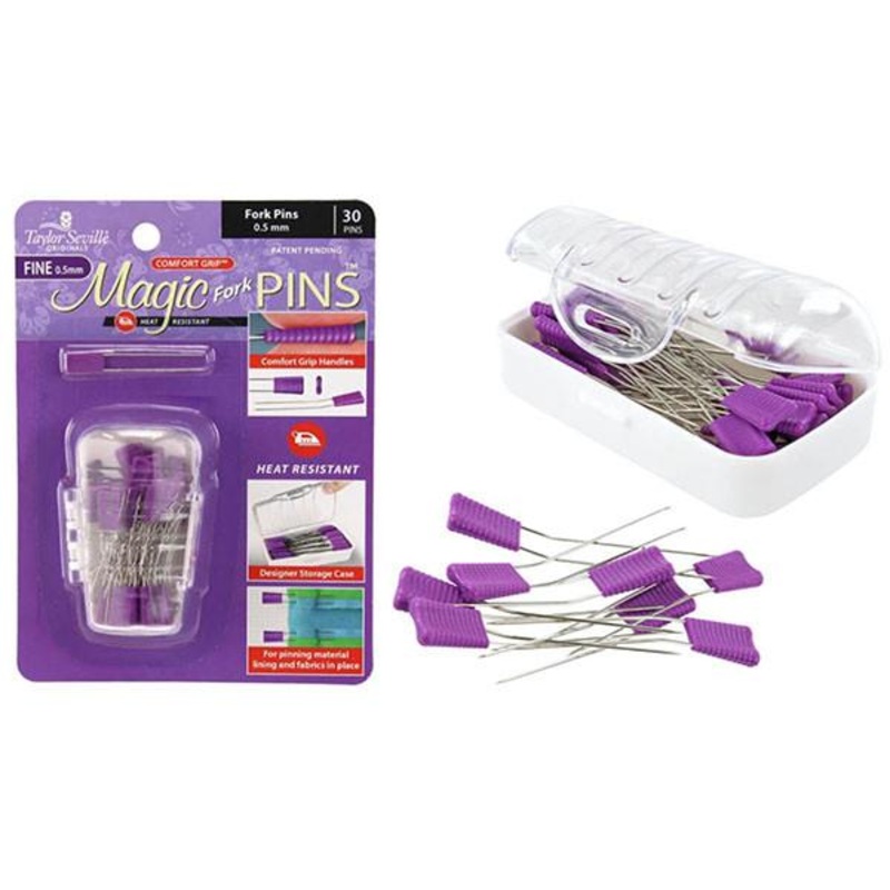 Taylor Seville Magic Fork Heat Resistant Pins (FINE), 30pc.