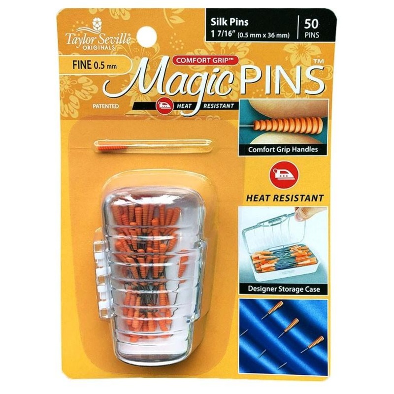 Taylor Seville Magic Silk Heat Resistant Pins, 1 7/16 (0.5mm x 36mm), 50 Pins