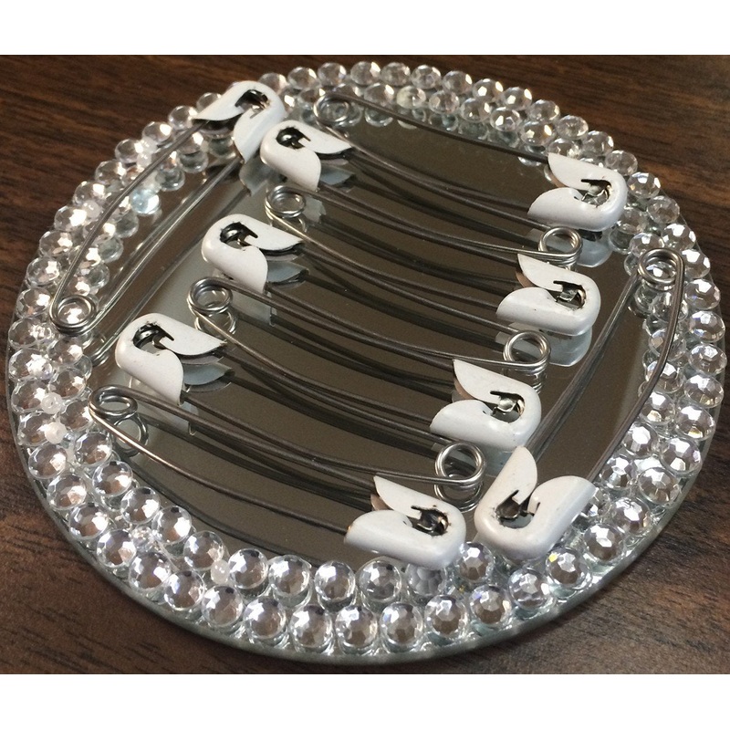 Diaper Pins - White, Bulk, Snap Lock, 200 Ct