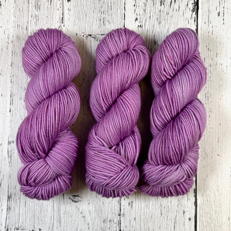 House Orchid in DK Weight-Merino DK / Light Worsted & Nettle Soft DK