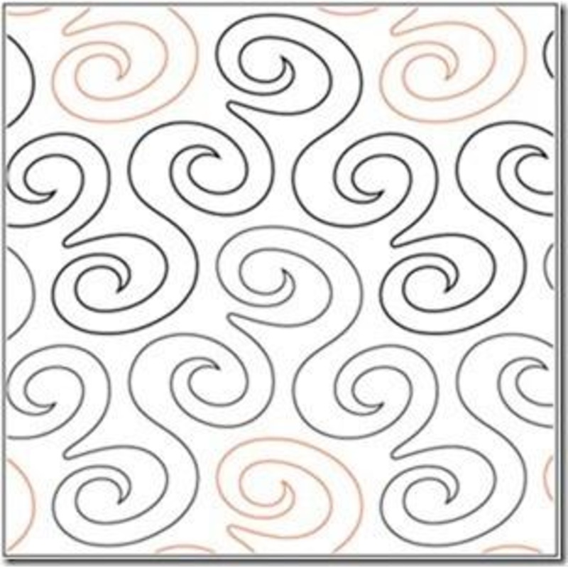 Spilled Ink, 8.5 Wide Longarm Pantograph Pattern - Double Row, 144 Long (Old Item#: QC17030)