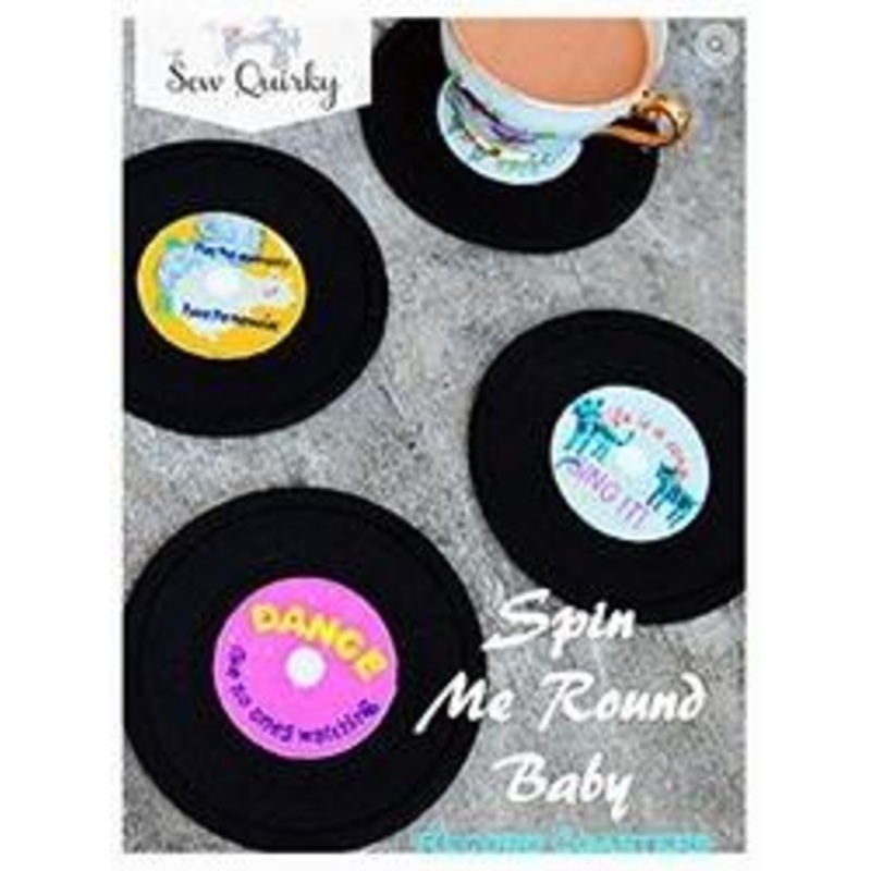 Spin Me Round Baby: Record Coasters Pattern by Sew Quirky CLEARANCE