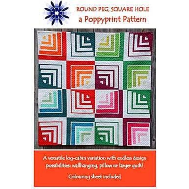 Round Peg, Square Hole Quilt Pattern by Krista Hennebury