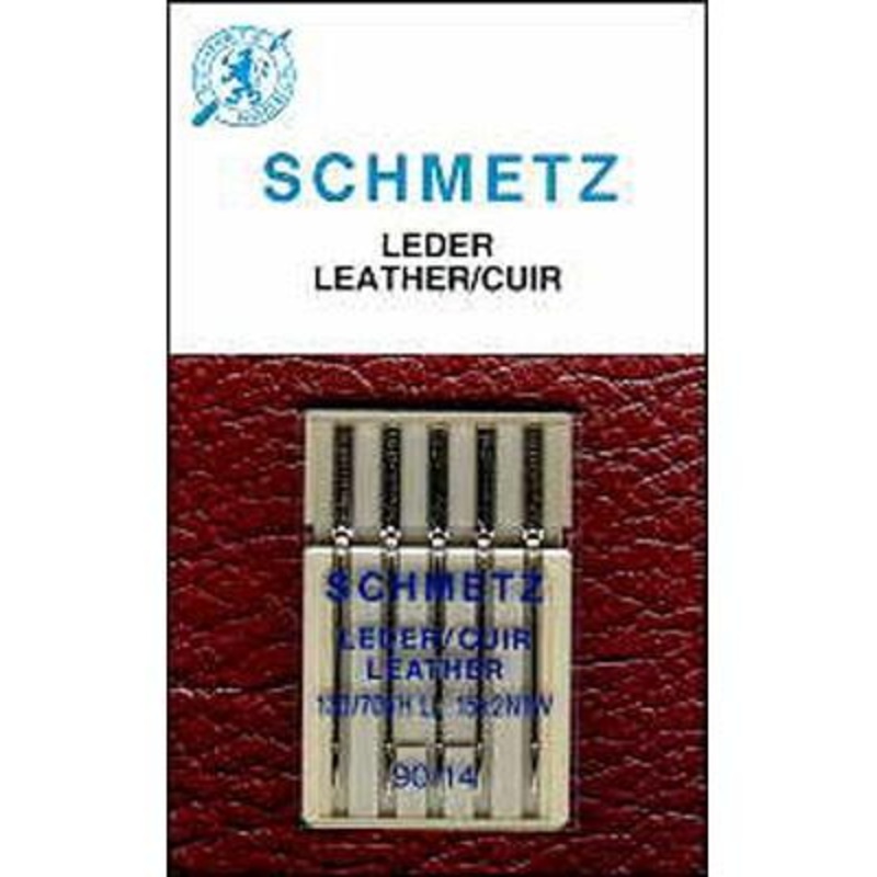 Schmetz Leather Needles, 5 count, assorted size 80, 90,100
