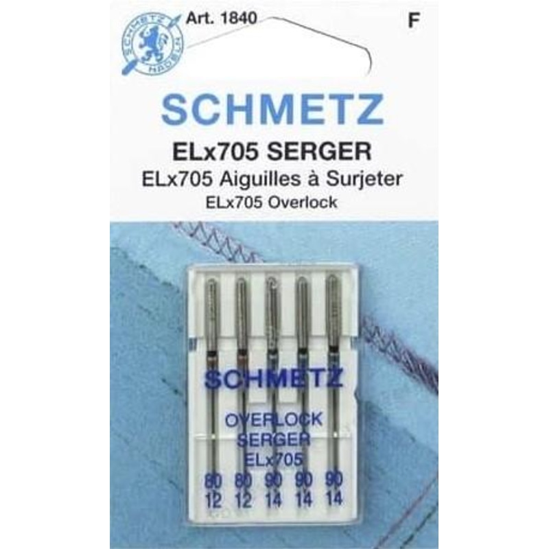 Schmetz Overlock Serger Needles, Size Assorted, 5 Count