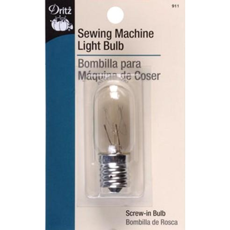 Sewing Machine Light Bulb: Screw In, 15 Watt, 120 Volt, 13MM Base
