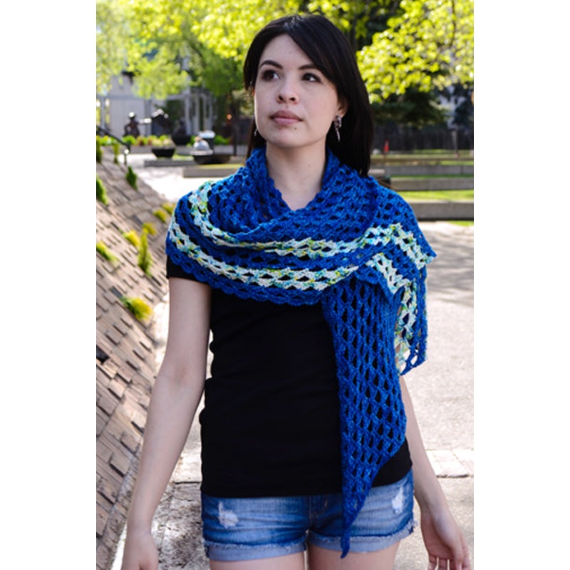 Stribet Shawl Crochet Wrap