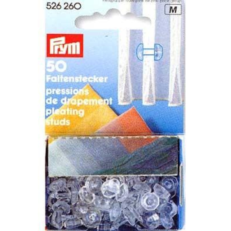 Pleat pins, plastic, 50 pieces