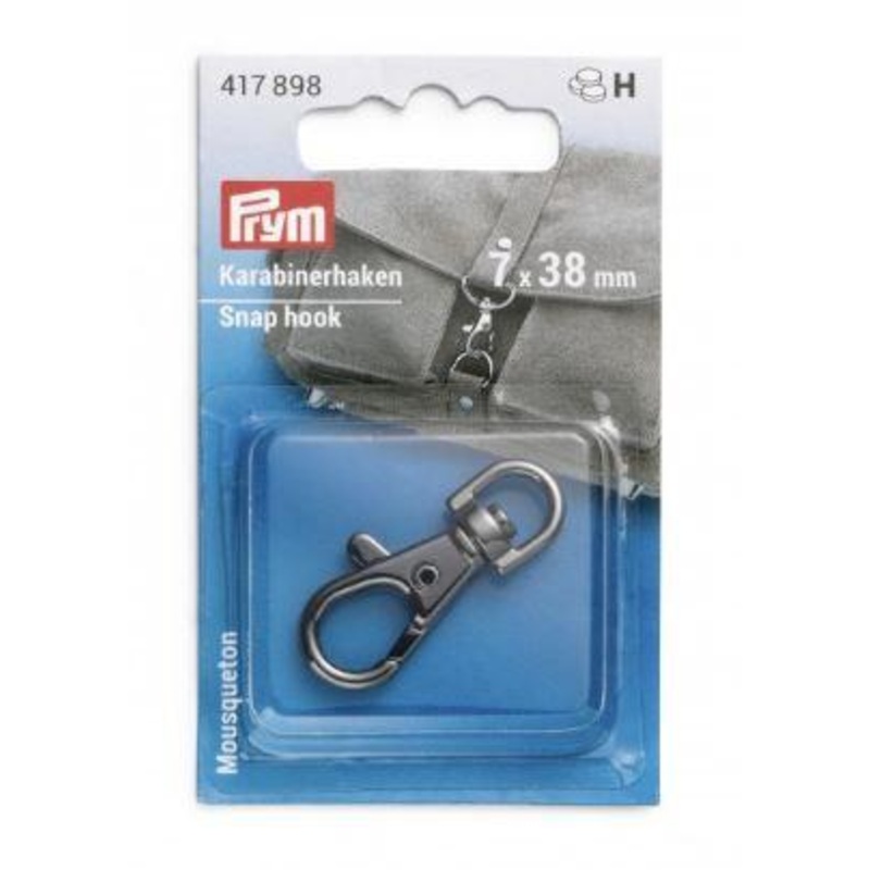 Prym Snap Hook in Gunmetal, 1pc. (7mm x 38mm)