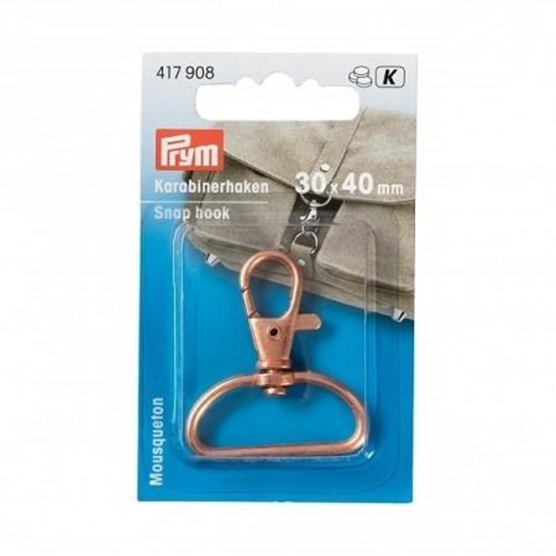 Prym Snap Hook, Rose Gold, 30mmx40mm, 1 Piece
