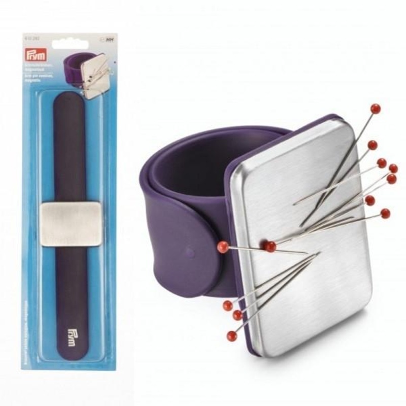 Prym Wearable Magnetic Wrist Pin Cushion in Dark Violet
