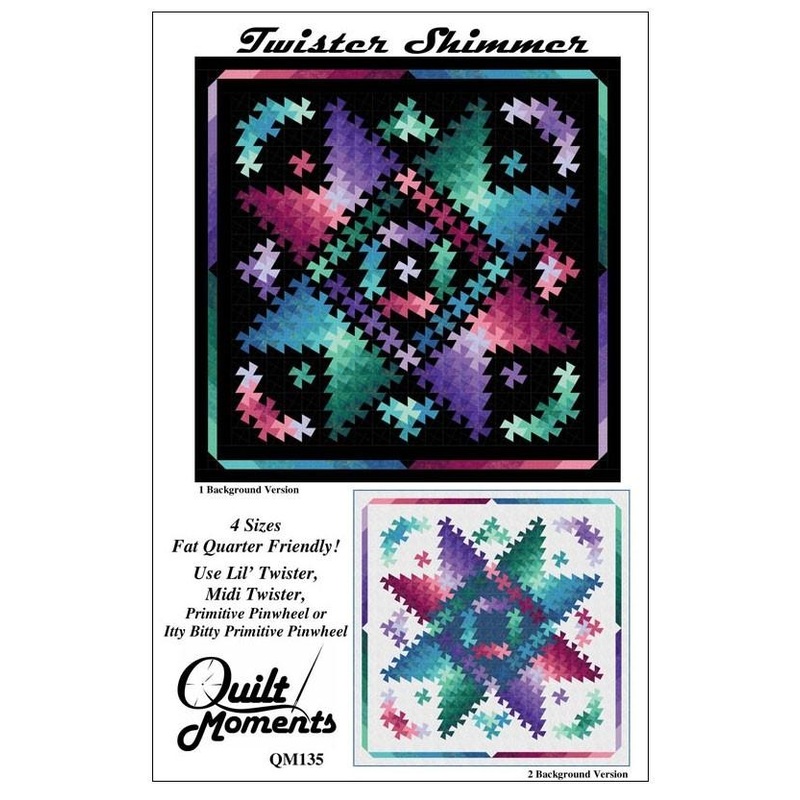 Quilt Moments Twister Shimmer Pattern (4 Sizes Included - Miniature to King) CLEARANCE