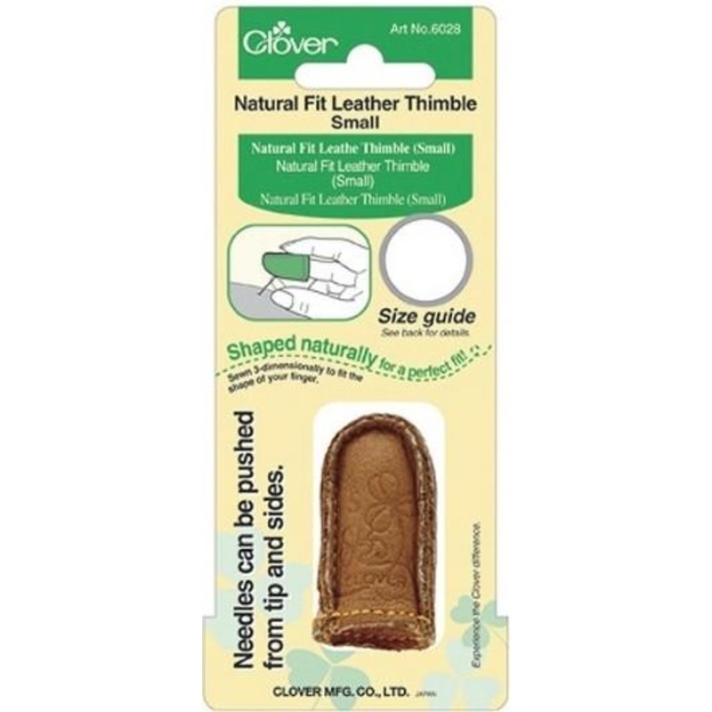 Clover Natural Fit Leather Thimble - Small