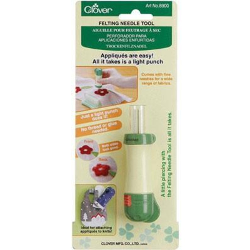 Clover Needle Felting Tool (Includes 5 Needles For A Wide Range Of Fabrics)