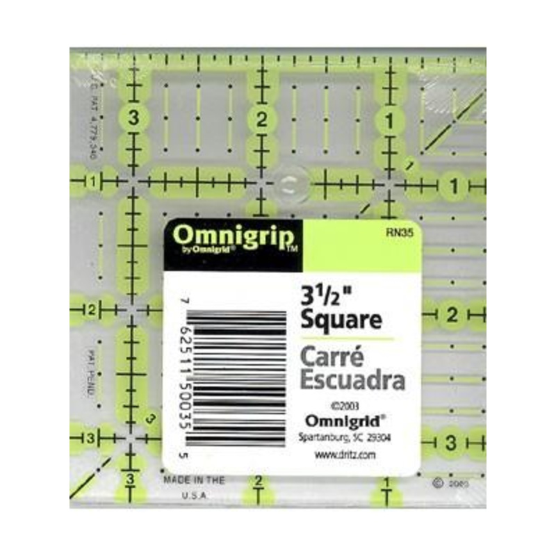 Omnigrip 3.5 x 3.5 Non-Slip Square Ruler