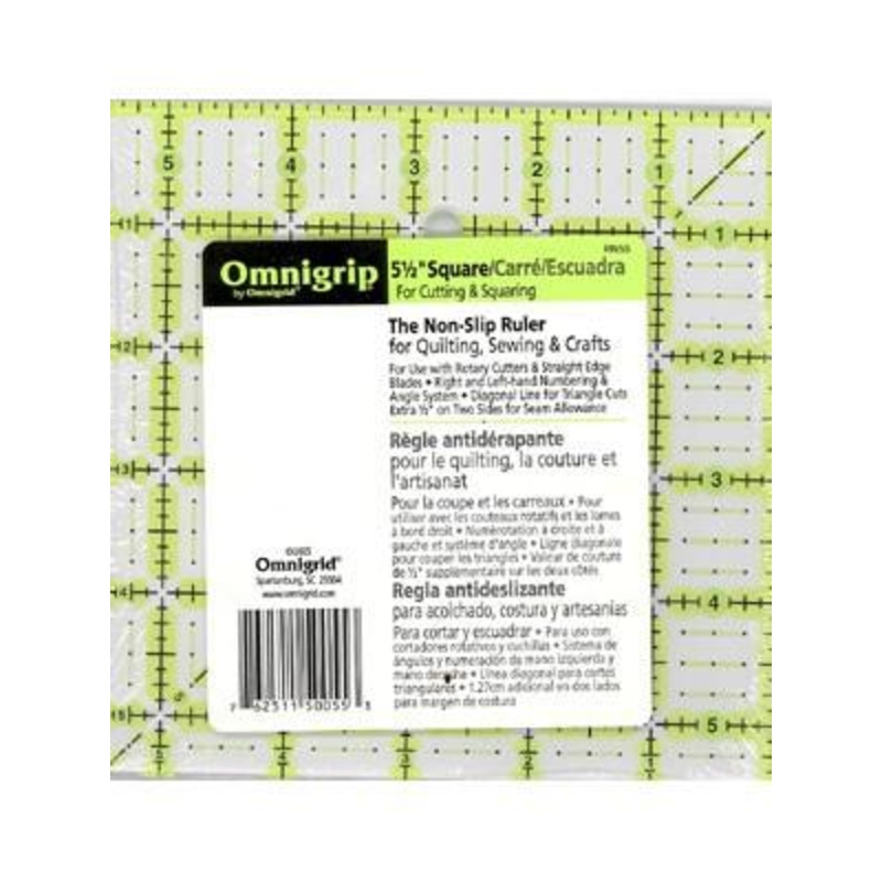 Omnigrip 5.5 x 5.5 Non-Slip Square Ruler