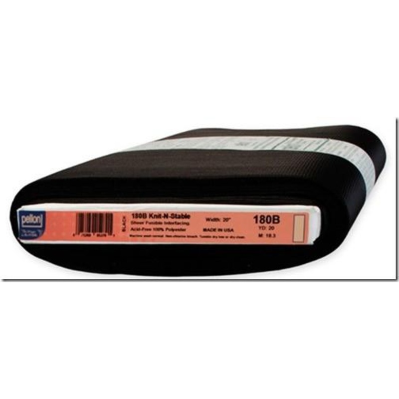 Pellon Knit-N-Stable, 50cm (20) x 18.3m (20 Yards), Black