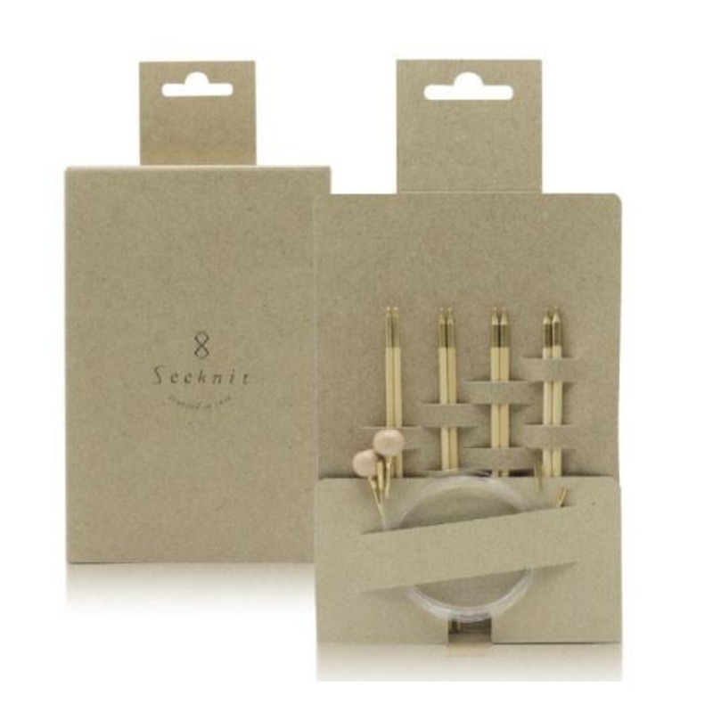 Kinki Amibari Interchangeable Circular Needle Set in Small, 12.5cm / 5 (4 Needle Tips, 3 Cords, 1 Stopper Pair)