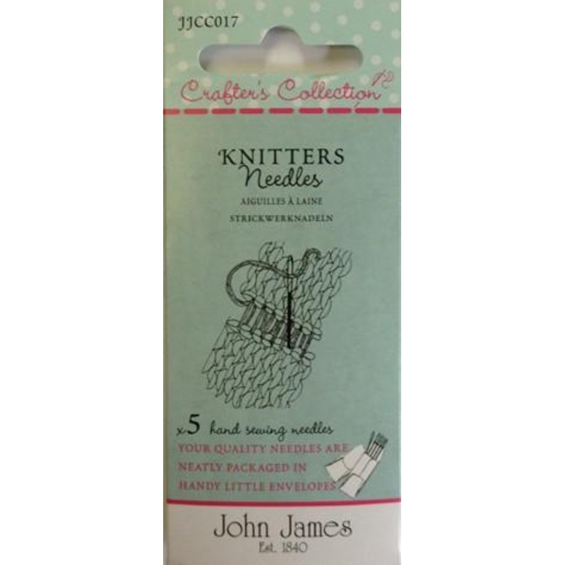 John James Knitters Needles, Size 14/18, 5 Count