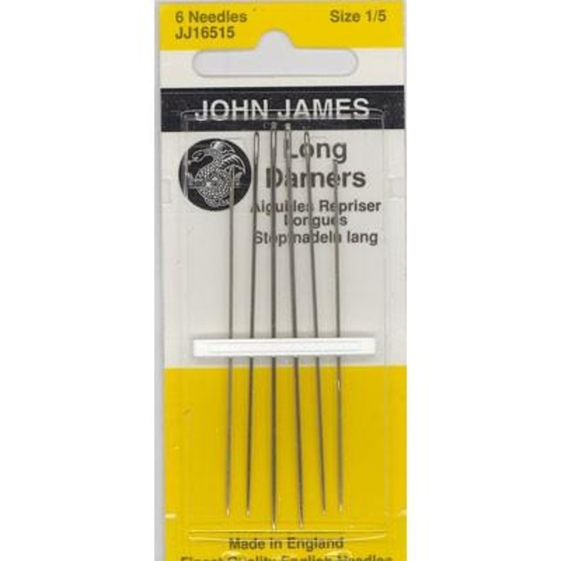 John James Long Darners, Size 1/5 Assorted, 6 Count