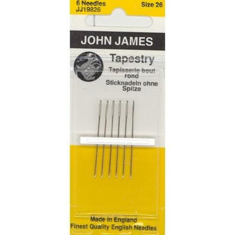 John James Tapestry Needles, Size 26, 6 Count