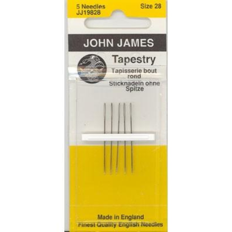 John James Tapestry Needles, Size 28, 5 Count