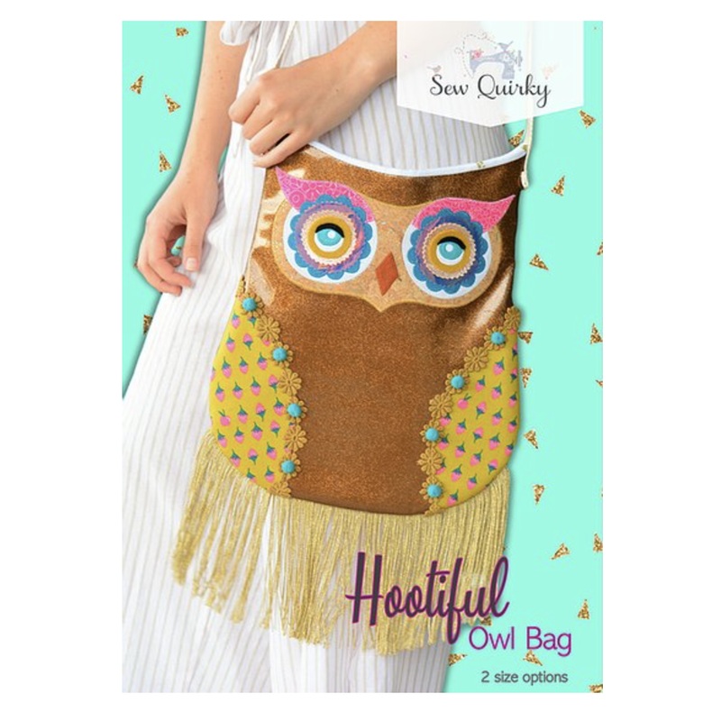 Hootiful Owl Bags Pattern by Sew Quirky (2 Sizes - Small 9 x 11 / Large 13 x 14.5) CLEARANCE