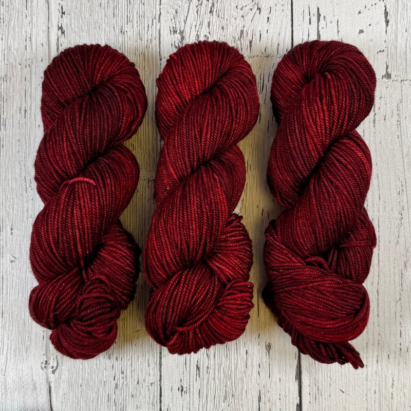 Black Cherry - Merino DK / Light Worsted - Dyed Stock