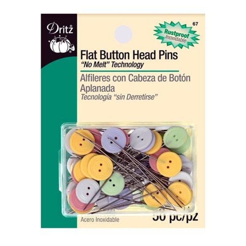 Flat Button Head Pins, 50 Count