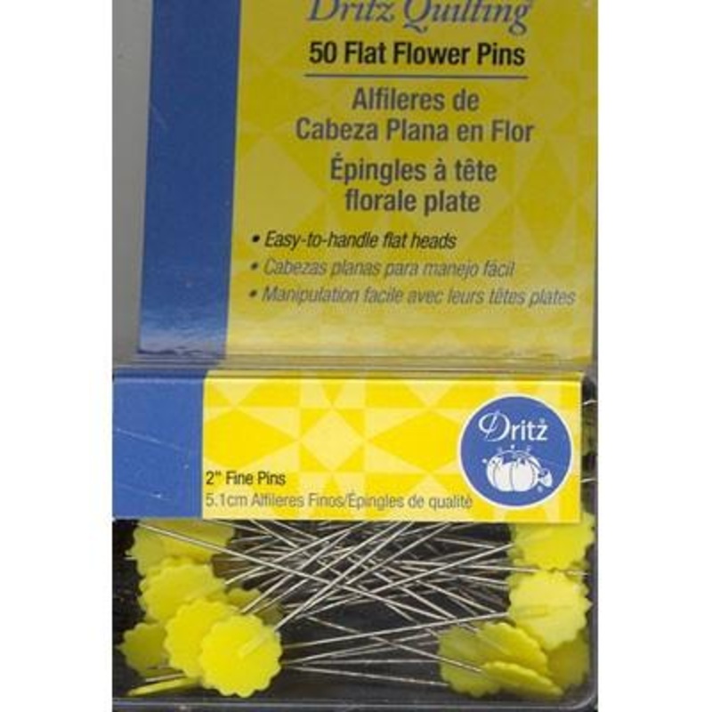 Flat Flower Head Pins, 50mm, 50 count
