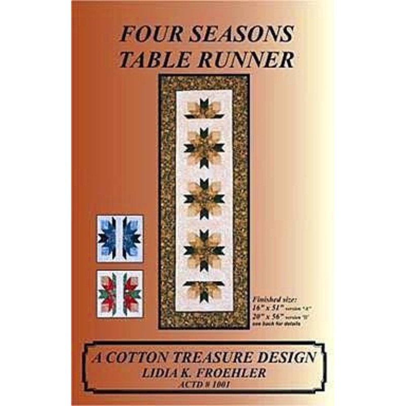 Four Seasons Table Runner Pattern by Lidia K. Froehler of A Cotton Treasure Design CLEARANCE