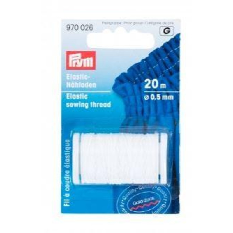 Prym Elastic Thread White - 20M x 0.5mm