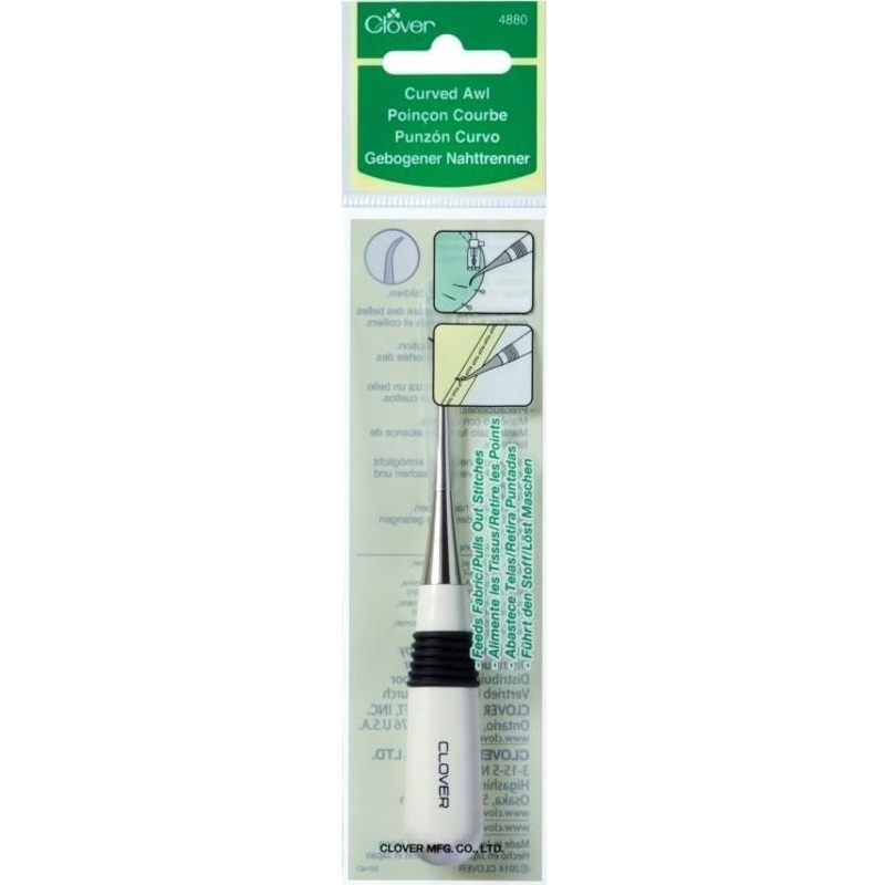 Clover Curved Awl, White