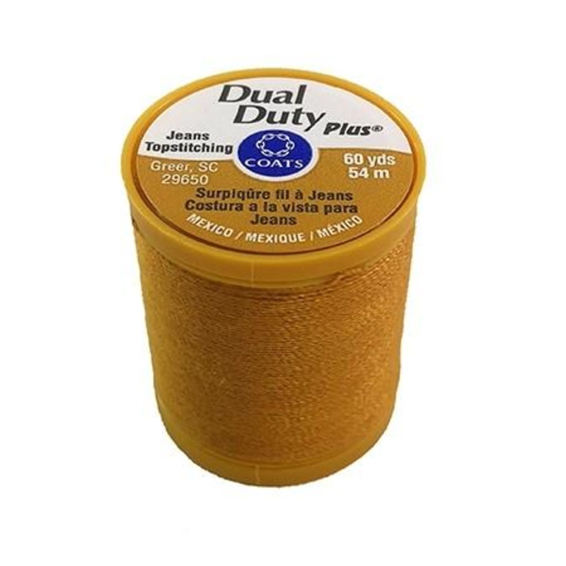 Cotton Dual Duty Plus Jeans Topstitching Thread, 54M / 59YDS (61% Polyester / 39% Cotton) SOLD BY BOX OF 3 SPOOLS, PLEASE ORDER IN 3'X