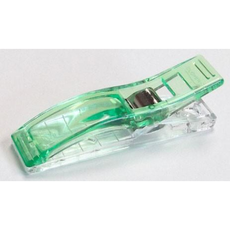 Clover Jumbo Wonder Clips, Green, 24 Count