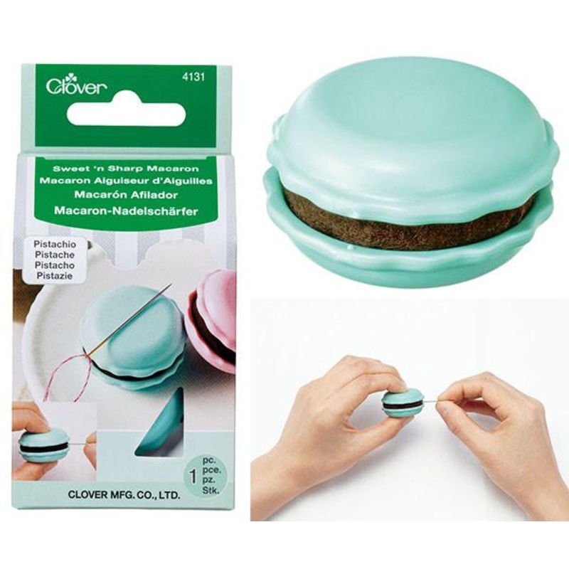 Clover Sweet n Sharp Macaron Needle Sharpener in Pistachio CLEARANCE