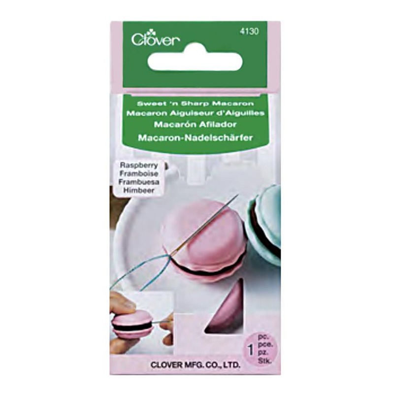 Clover Sweet n Sharp Macaron Needle Sharpener in Raspberry CLEARANCE