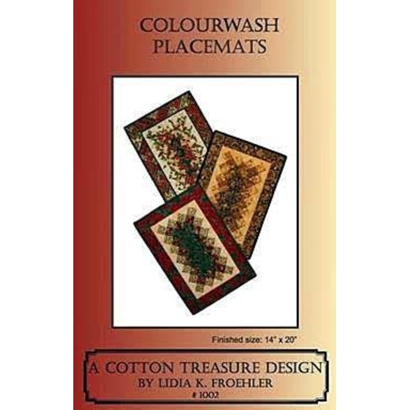 Colourwash Placemats Pattern by Lidia K. Froehler of A Cotton Treasure Design CLEARANCE