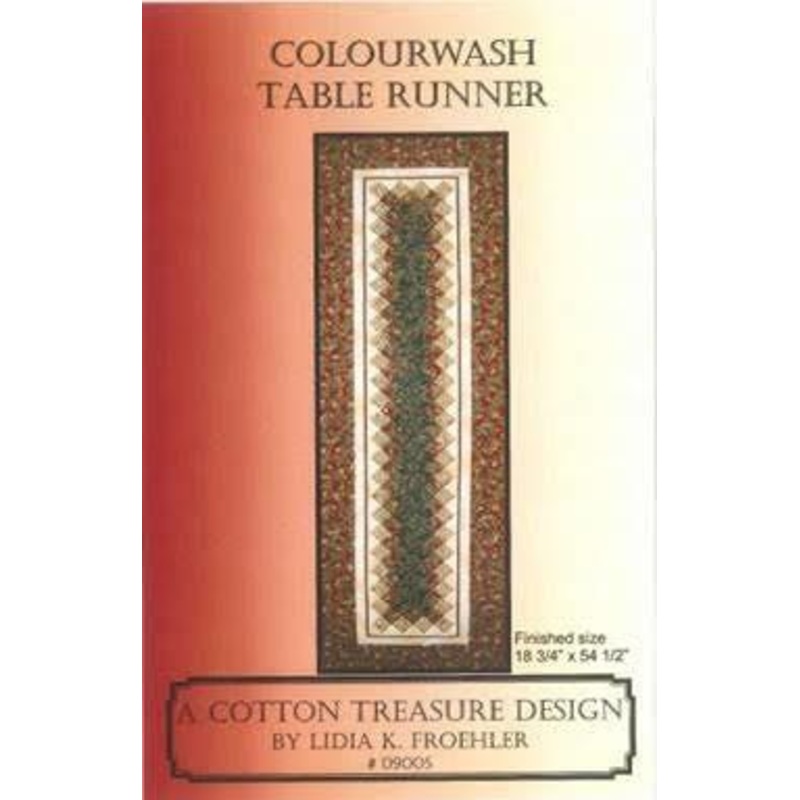 Colourwash Table Runner Pattern by Lidia K. Froehler of A Cotton Treasure Design CLEARANCE