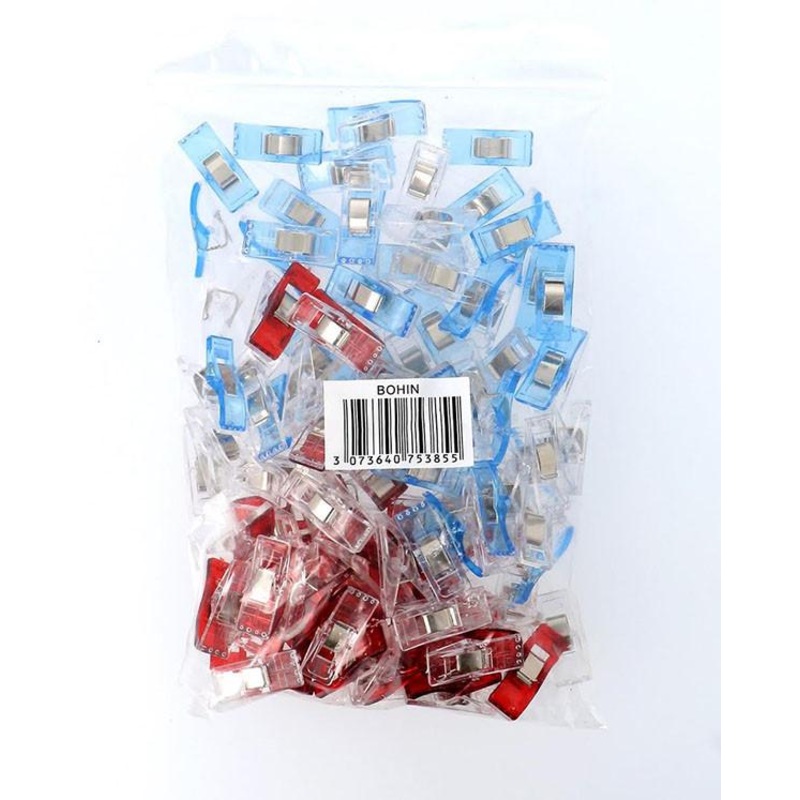 Bohin Wonder Clips, Small, 100pc. (Bulk), 27mm x 10mm / 1 x 1/2