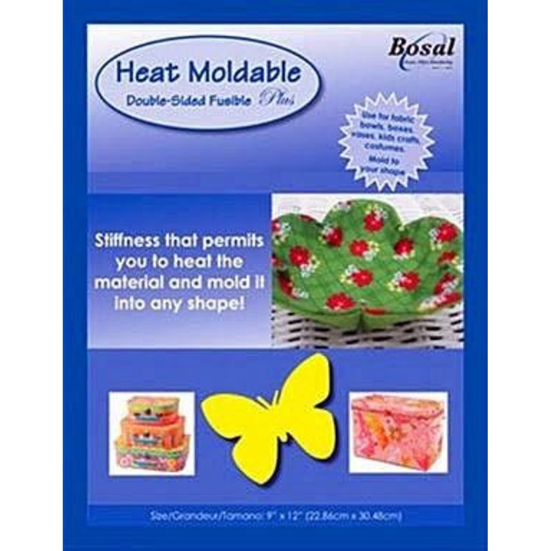 Bosal Heat Moldable Double Sided Fusible Plus, 50cm (20) x 91.44cm (36), 100% Polyester