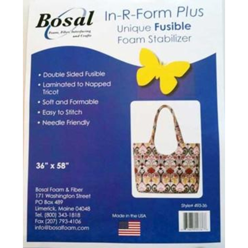 Bosal In-R-Form Plus DOUBLE Sided Fusible Foam Stabilizer, 91.44cm (36) x 147.32 cm (58), White