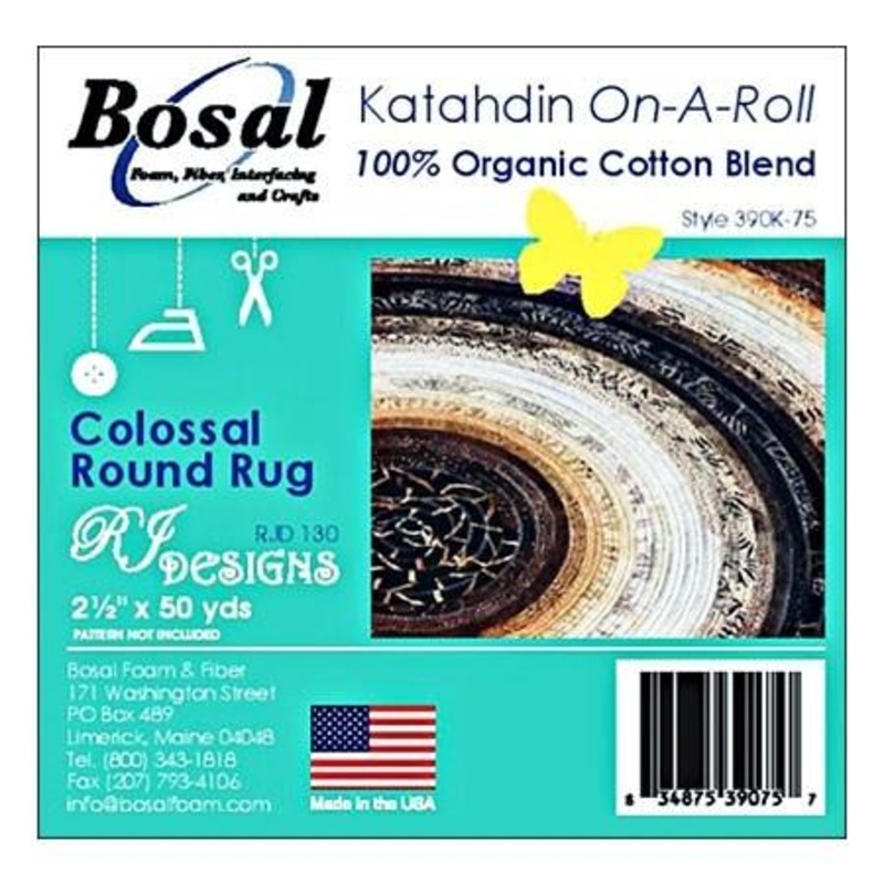 Bosal Katahdin-On-A-Roll 100% Cotton Blend Batting, 2 1/2 x 50yds (6.35cm x 45.72M), White