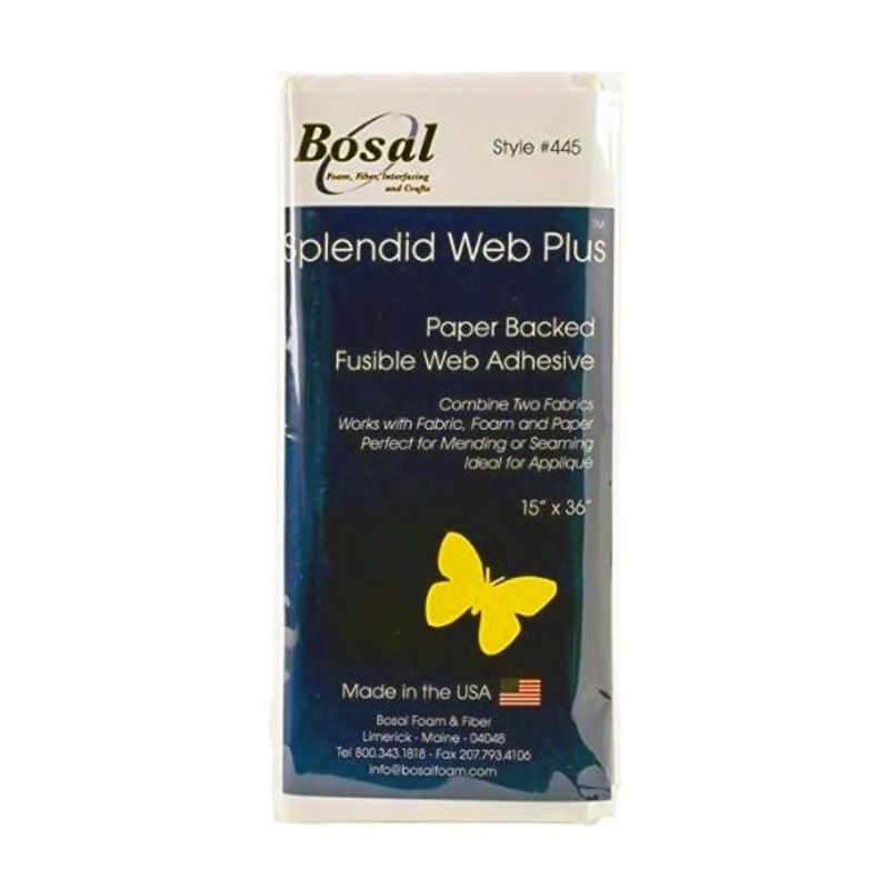 Bosal Splendid Web Plus Paper Backed Fusible Web Adhesive, 15 x 36
