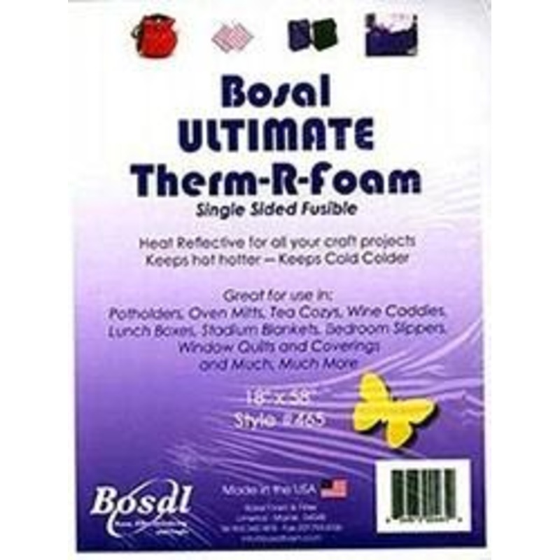 Bosal Ultimate Therm-R-Foam (Reflective Insulated Fusible Foam), Single Sided Fusible, 45.72cm (18) x 147.32cm (58)