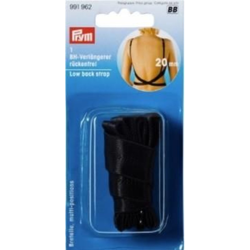 Bra Low Back Strap - 20mm - Black