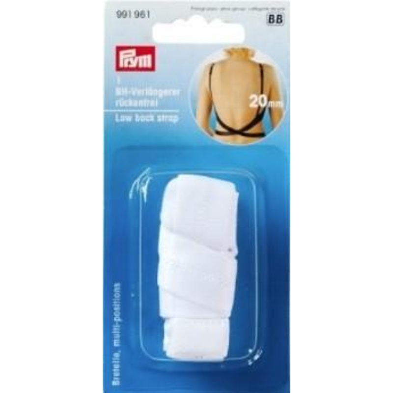 Bra Low Back Strap - 20mm - White